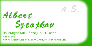 albert sztojkov business card